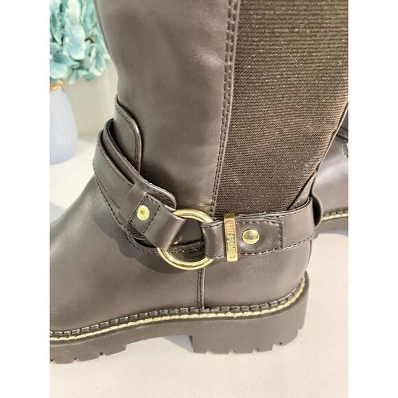 Tommy Hilfiger Brown Jiola Equestrian Boot - Picture 6 of 9
